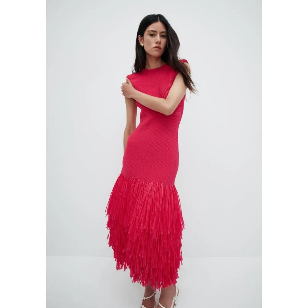 NWT Aje Raffia Midi Dress